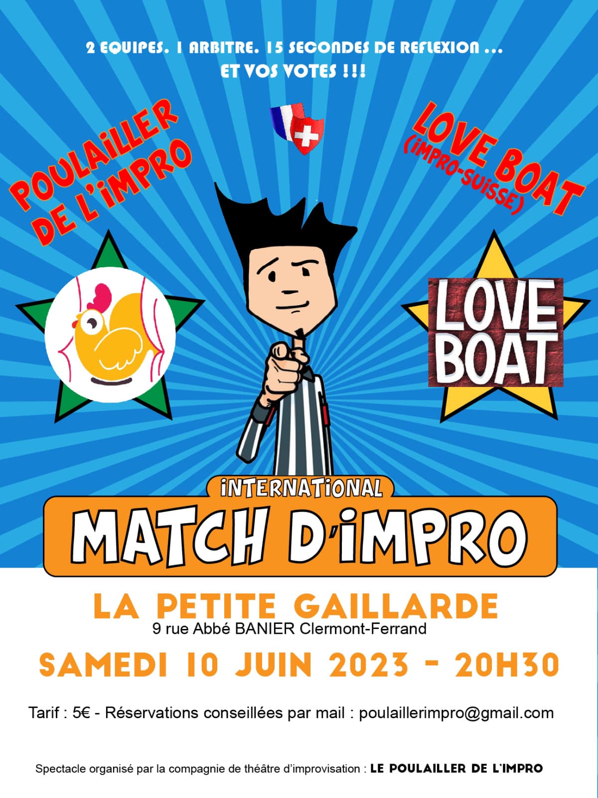 Affiche du spectacle 'Match d'impro international'