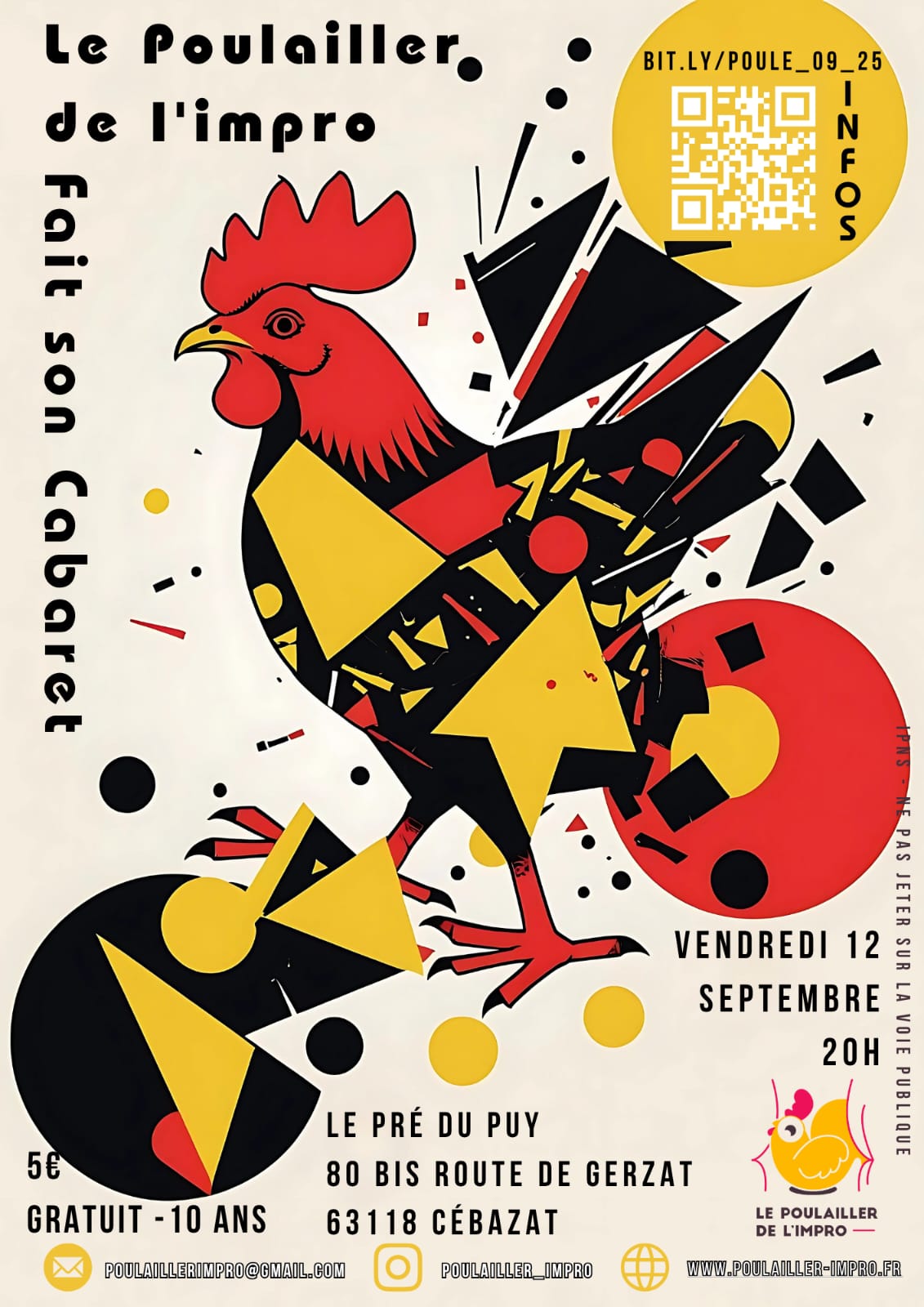 Affiche du spectacle 'Cabaret au Pré du Puy'